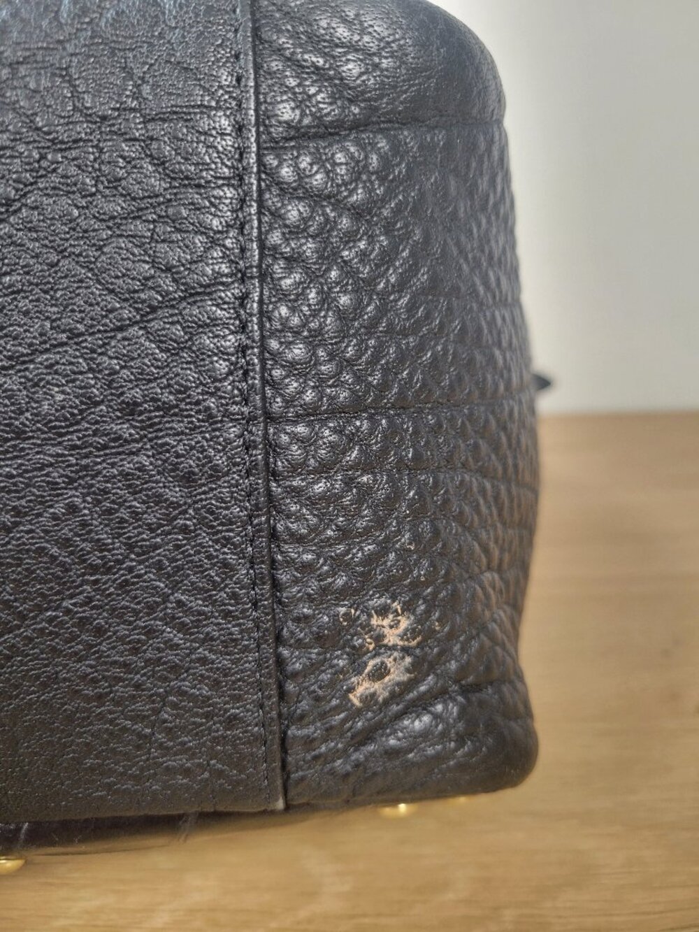 Coach Black Pebbled Leather Shoulder Bag | Gold Hardware | Classic Hobo Style - Picture 9 of 14